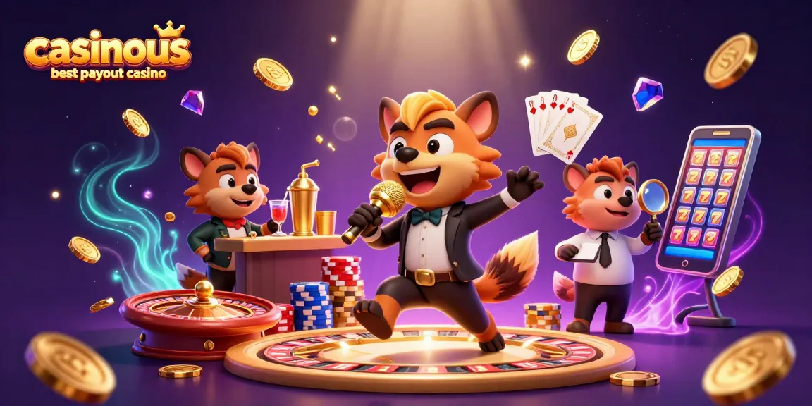 Experience the fun at casinous best payout casino with humor and excitement in a captivating casino scene.