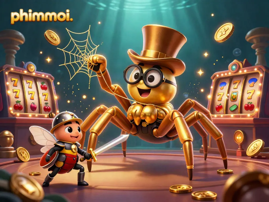 Engage with phimmoi . slot gaming featuring vibrant 3D cartoon characters in a rich casino atmosphere.