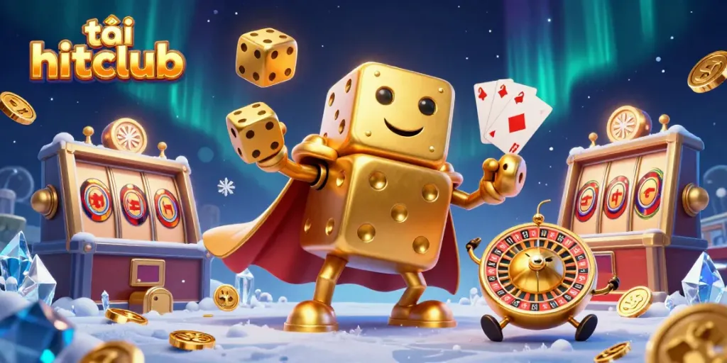 Engage in the thrill of gaming at tải hitclub with dynamic golden dice and immersive casino elements.